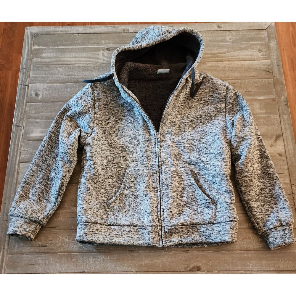 Marx‎ & Dutch XXL Womens Sherpa Lined Hoodie Jacket Gray & Black